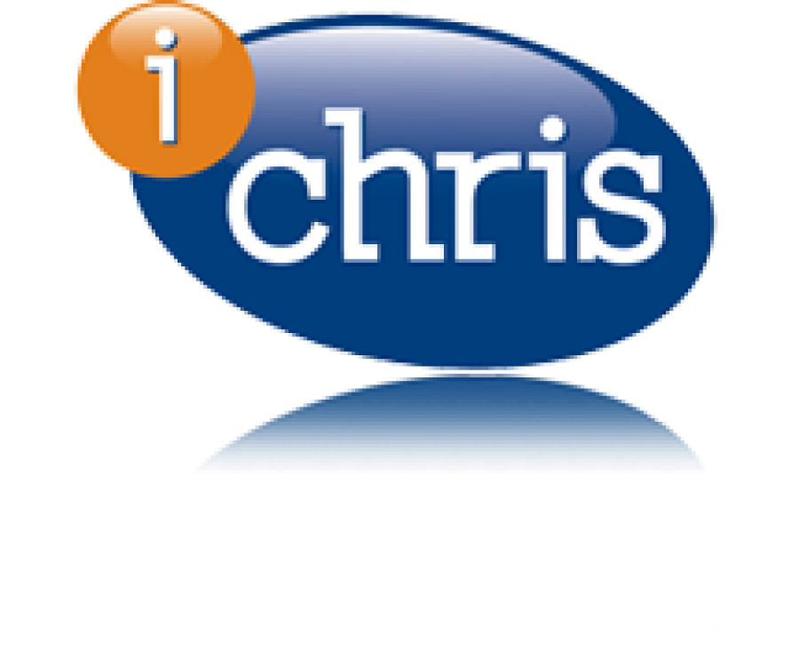 Product Logo ichris white strapline